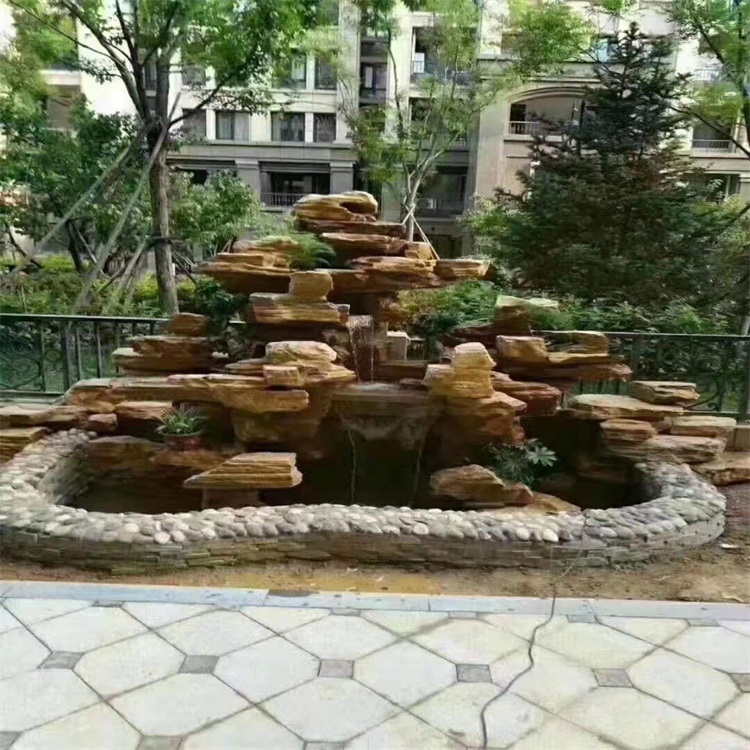 广平庭院假山鱼池设计方案